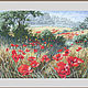 Order Embroidered picture "Poppy field". Cross stitch and beads!. Livemaster. . Pictures Фото №3