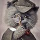 Заказать Sherlock Cat y el Dr. Watskrys. Knitted toys Olga Bessogonova. Ярмарка Мастеров. . Stuffed Toys Фото №3