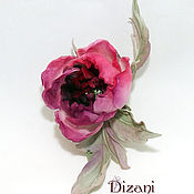 Цветы и флористика handmade. Livemaster - original item Flowers: Rose brooch INES, silk Flowers, cloth flowers. Handmade.