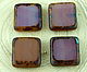 Opal cut out a large square pendant silky, Beads, Prague,  Фото №1