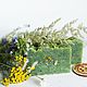 Jabón con cero de Seda de la hierba natural hechos a mano verde, Soap, Novye Burasy,  Фото №1