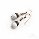 Earrings with howlite ' Marshmallow». Earrings. MAGNOLIA. Online shopping on My Livemaster.  Фото №2