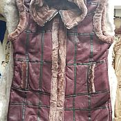 Одежда handmade. Livemaster - original item Sheepskin vest 50-52/natural fur. Handmade.