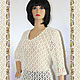Elegant white Blouse. Blouses. Knitted things. Online shopping on My Livemaster.  Фото №2