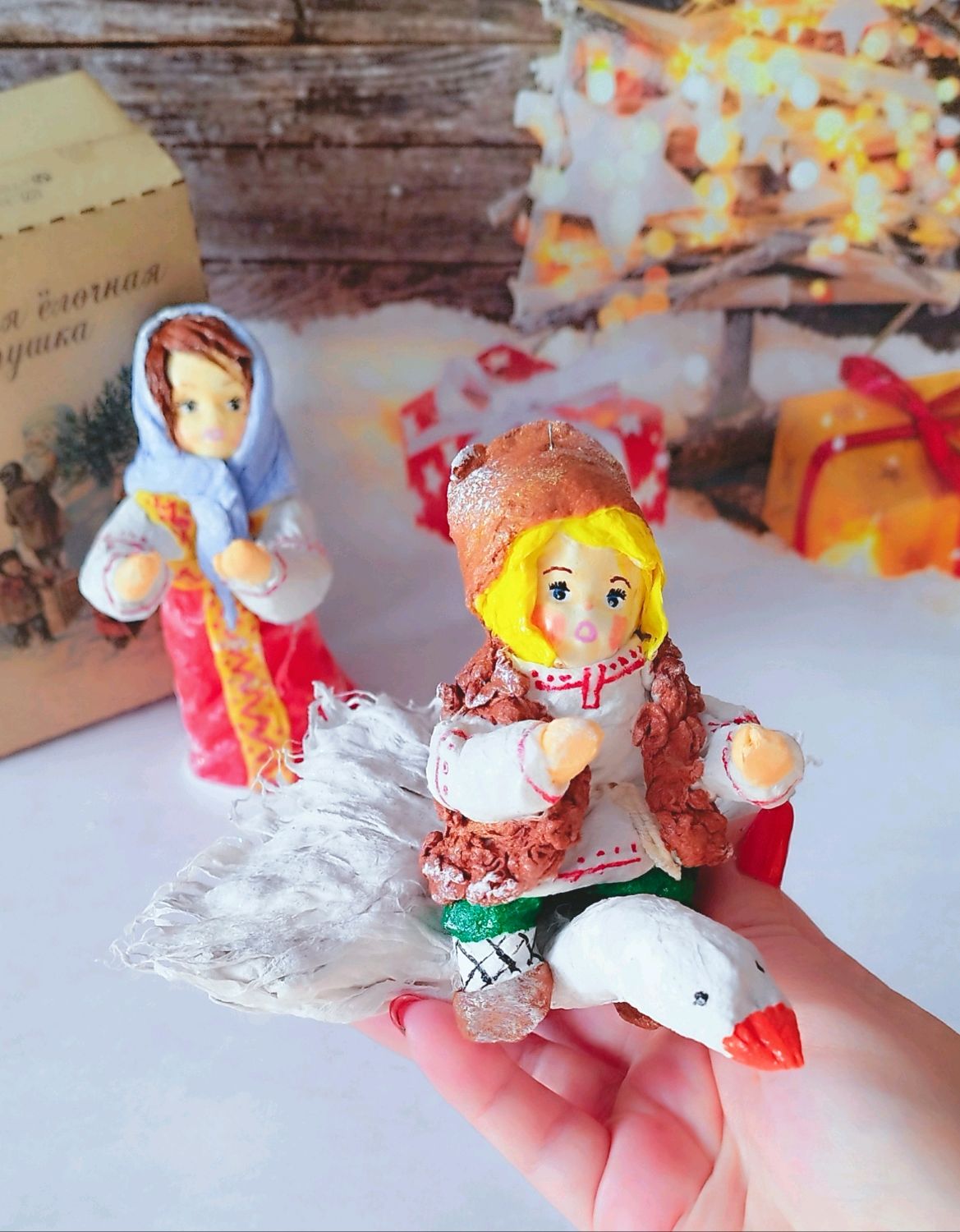 Ватные игрушки по мотивам сказки "Гуси-лебеди" – купить онлайн на ...