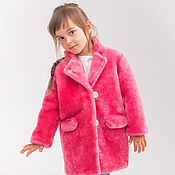 Одежда детская handmade. Livemaster - original item Pink fur coat for girl. Handmade.