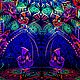 Luminous psychedelic canvas 'Cosmic monks gathering». Pictures. Fractalika. Online shopping on My Livemaster.  Фото №2