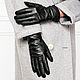 Size 6.5. Winter gloves made of genuine black leather. LABBRA. Vintage gloves. Butichok from N.. Online shopping on My Livemaster.  Фото №2