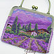 Handbag purse Lavender Provence dream handmade beaded. Jewelry from Gold fish. Fair Masters.
