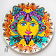 "Мексиканское Солнце" Тарелка на стену  ручная роспись, Тарелки, Краснодар,  Фото №1