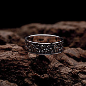 Ring "Universe of stars" of silver 925