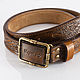 Leather belt with ornament, Straps, Moscow,  Фото №1