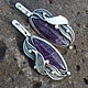 Order Classic Macaulay earrings with amethysts made of 925 HC0022-3 silver. Sunny Silver. Livemaster. . Earrings Фото №3