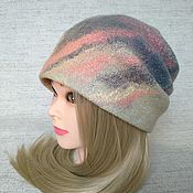 Аксессуары handmade. Livemaster - original item Felted woolen warm winter hat for women. Handmade.