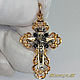 Crucifixion CROSS gold 585, diamonds, sapphires. VIDEO, Cross, St. Petersburg,  Фото №1