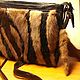 Handbag made of leather and fur 'Nocturne', Classic Bag, St. Petersburg,  Фото №1