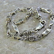 Русский стиль handmade. Livemaster - original item Chain, Bracelet Star of Russia - A Thistle Of Happiness - A Symbol Of The Genus. Handmade.
