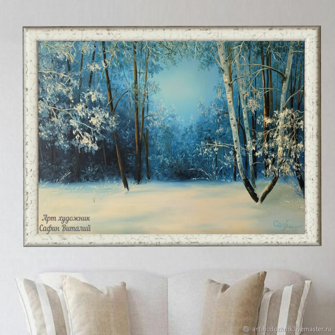 Зимний пейзаж картина Январский снег, Картины, Санкт-Петербург,  Фото №1