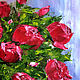 Order Oil painting Bouquet of red roses as a gift to your girlfriend. Zabaikalie. Livemaster. . Pictures Фото №3