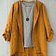 Amber cardigan jacket made of 100% linen. Jackets. etnoart (etnoart). Online shopping on My Livemaster.  Фото №2