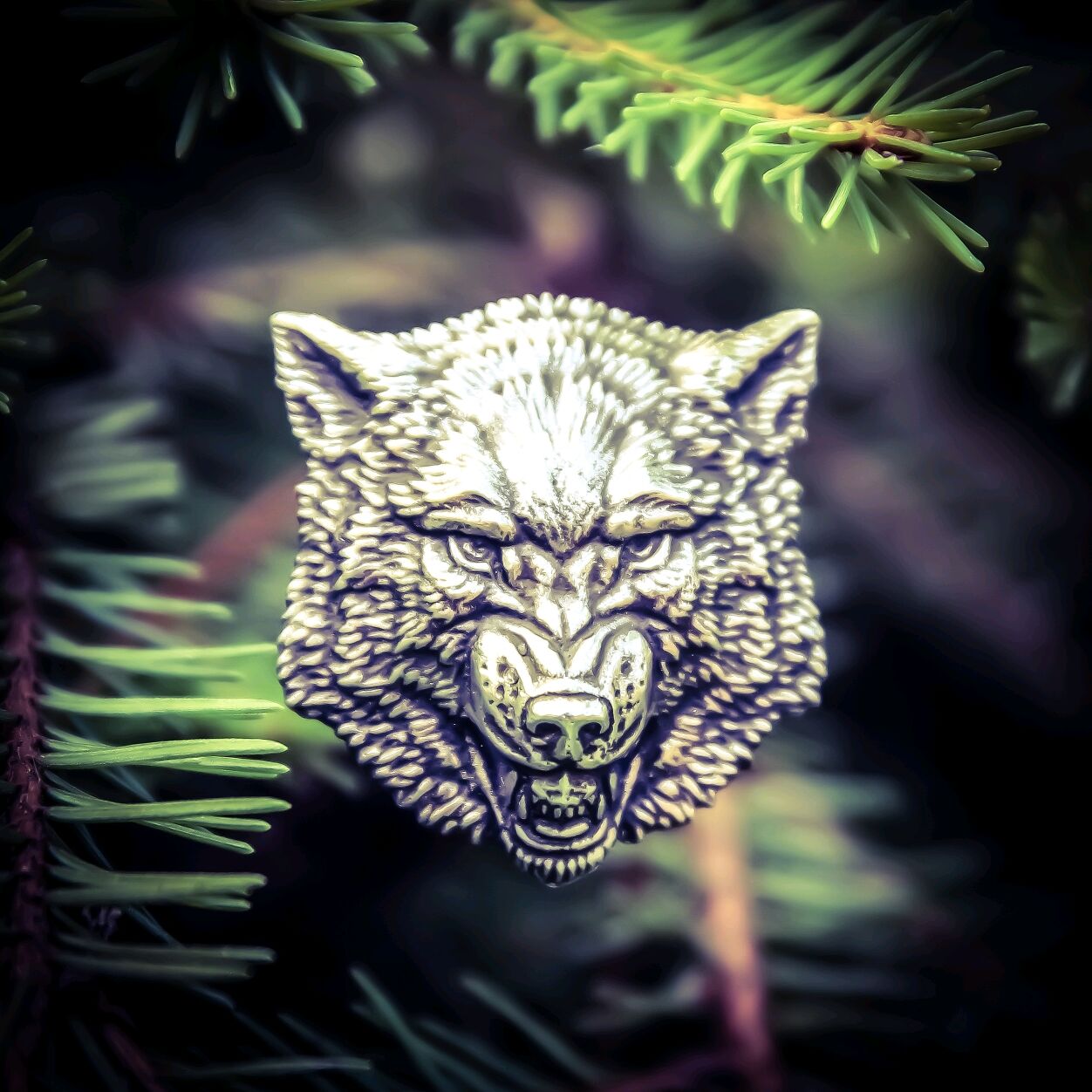 Значок Сердитый Волк Брошь Ручной Оскал Волка Значки Волки WiLiJe ...