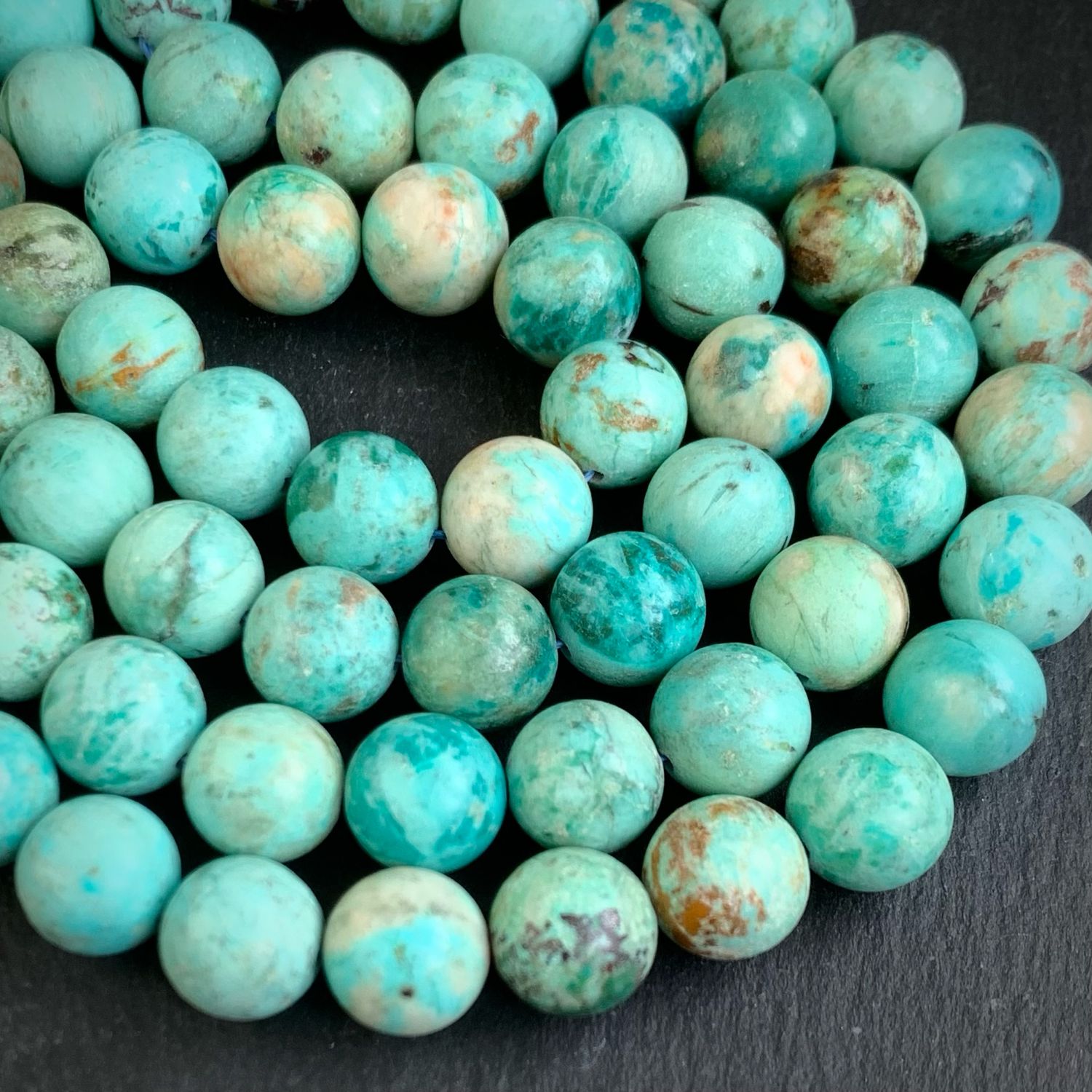 Бирюза Перу бусины 10 мм купить в интернет-магазине Ярмарка Мастеров по ...