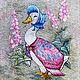 Embroidered smooth painting 'Jemima Duck Quack', Pictures, Novorossiysk,  Фото №1
