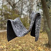 Аксессуары handmade. Livemaster - original item Men`s Felted November Scarf women`s scarf. Handmade.