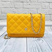 Сумки и аксессуары handmade. Livemaster - original item Classic evening handbag made of genuine leather, in yellow!. Handmade.
