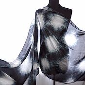 Silk Brown Scarf Long Women's Silk Pressed Silk Stole