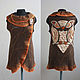 Felted women's vest Enchanted forest, Vests, Kemerovo,  Фото №1