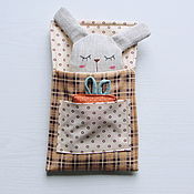 Куклы и игрушки handmade. Livemaster - original item Soft toy Textile bunny with carrot. Handmade.