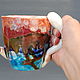Four hands. Cool mug. Mugs and cups. Mila. My Livemaster. Фото №5