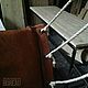 Подвесное кресло из кожи и мебельной ткани. Кресла. IRON MADE IN BUREAU. Интернет-магазин Ярмарка Мастеров.  Фото №2