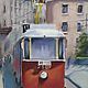 Urban landscape with tram (terracotta beige grey pastel painting). Pictures. Pastelena. My Livemaster. Фото №4