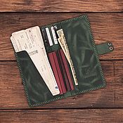 Сумки и аксессуары handmade. Livemaster - original item Travel holder for 4 passports made of Patong leather. Handmade.