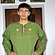 Shirt with embroidery linen men's ' Luck'. Mens shirts. Kupava - ethno/boho. Online shopping on My Livemaster.  Фото №2