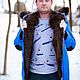 Men's parka, in coyote fur, fur toned, tight coating on the outside fabric, wind-and waterproof, the fur inside detachable. Product length in photo 88-90 cm
