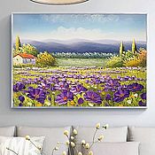Интерьерные картины на холсте с подрамником Цветочная живопись Подарок