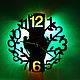 Wall clock with led light from woodpecker plate, Backlit Clocks, St. Petersburg,  Фото №1