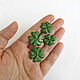 Earrings Lucky Clover Four-leaf Green Stud Earrings. Earrings. Bionika - Polymer Clay Jewelry (Bionika). Online shopping on My Livemaster.  Фото №2