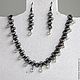 Set necklace and earrings "black lace". Necklace. Bijoudélice. Интернет-магазин Ярмарка Мастеров.  Фото №2