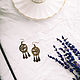 Cast earrings ' Unicorns»', Tassel earrings, Syktyvkar,  Фото №1