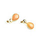 Jade earrings, orange carnation earrings 'Autumn Radiance'. Earrings. Irina Moro. My Livemaster. Фото №4