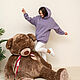 Hoodie with fleece dark lavender Plus Size. Sweatshirts. NATALINI. Online shopping on My Livemaster.  Фото №2