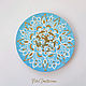 Mandala painting on a blue background. Pictures. vettochka. My Livemaster. Фото №4