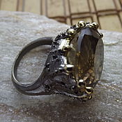 Украшения handmade. Livemaster - original item Madeleine ring with rauchtopaz, silver.. Handmade.