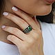Ring Maikor with jade made of 925 sterling silver RO0010. Rings. Sunny Silver. My Livemaster. Фото №6