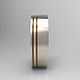 Titanium ring with yellow stripes. Rings. asgdesign. Online shopping on My Livemaster.  Фото №2