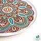 Plates decorative: Pomegranate. oriental stained glass bronze copper